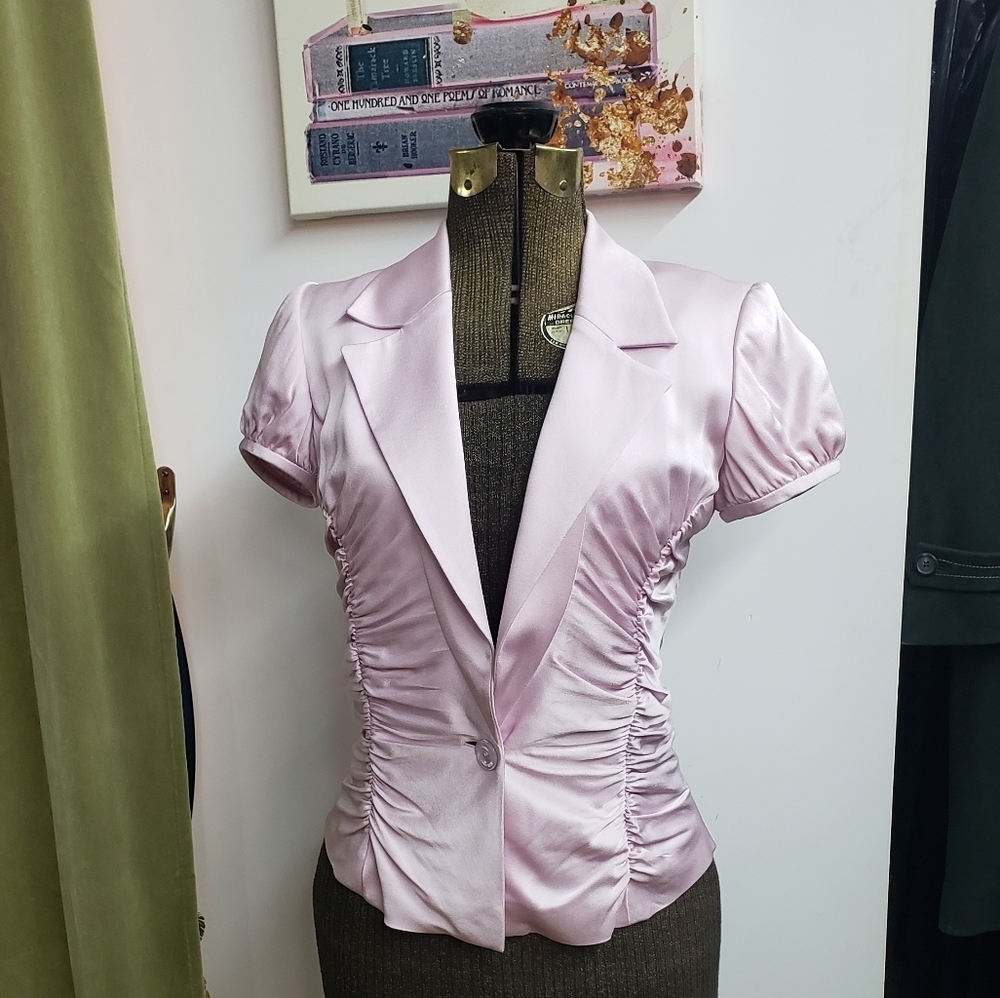 Luca Luca Ruched Short Sleeve Jacket